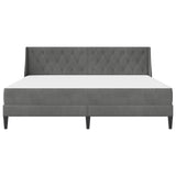Bed Frame with Mattress Dark Grey 180 x 200 cm Velvet 3415242