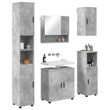 Bathroom Furniture Set Wall-mounted 5 pcs Concrete Grey 3392986
