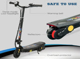 Foldable Electric Scooter, with LED Headlight, for Ages 7-14 Years - Black T3398P347578