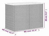 Planter Black 80x40x80 cm Poly Rattan 319417
