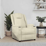 Recliner Chair Cream White Faux Leather 340960