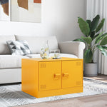 ZNTS Coffee Table Mustard Yellow 67x50x44 cm Steel 841730