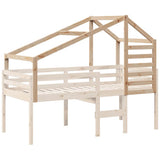 Kids' Bed Roof 198x87x113 cm Solid Wood Pine 846873
