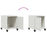 ZNTS Bedside Cabinet White 36x39x43.5 cm Steel 846624