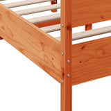 Bed Frame without Mattress Wax Brown 160x200 cm Solid Wood Pine 3216377