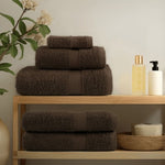 12 Piece Premium Towel Set SOLUND Brown 600 gsm 137574