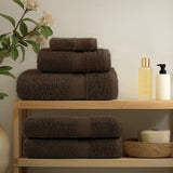 12 Piece Premium Towel Set SOLUND Brown 600 gsm 137574