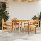 5 Piece Garden Dining Set Solid Wood Teak 3157926