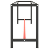 Work Bench Frame Matte Black and Matte Red 210x50x79 cm Metal 151454