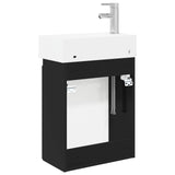 Bathroom Vanity Unit with Tap Black 45.5 x 22.5 x 84 cm 889442
