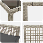 Garden Dining Set 3 pcs Light grey Poly rattan 3334895