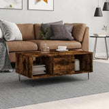 Coffee Table Smoked Oak 90x50x36.5 cm Engineered Wood 830593