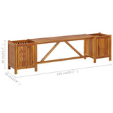 Garden Bench Light Brown Solid Acacia Wood 150 cm x 30 cm x 40 cm 46344