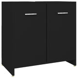 ZNTS 4 Piece Bathroom Furniture Set Black 3071712