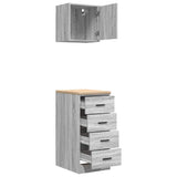 Garage Cabinets 2 pcs Grey Sonoma Engineered Wood 3328328