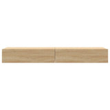 TV Cabinets with LED Lights 2 pcs Sonoma Oak 60x35x15.5 cm 842891