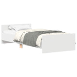 Bed Frame with Headboard White 80 x 200 cm Engineered Wood 8009027