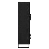 Highboard Black Oak 69.5 x 31 x 115 cm Engineered Wood 882588