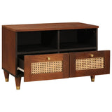 TV Cabinet with Drawer Brown 70 x 33.5 x 46 cm Solid Mango Wood 4018881