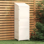 Garden Shed White 55x52x174.5 cm Solid Wood Fir 152187