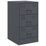 Bedside Cabinets 2 pcs Anthracite 34.5x39x62 cm Steel 841780