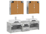 Bathroom Furniture Set 5 pcs Concrete Grey 3406810