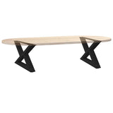Coffee Table Legs 2 pcs Black 60x cm Steel 4012688