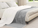 Throw Blanket Grey 240 x 270 cm Fleece 42016988