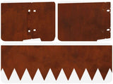 Lawn Edging 10 pcs 103 x 20 cm metal Rusty 8008284