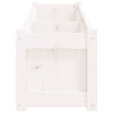 Garden Planter White 180x31x31 cm Solid Wood Pine 837496