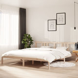 Bed Frame without Mattress Solid Wood 180x200 cm Super King Super King Size 814899
