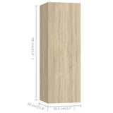 4 Piece TV Cabinet Set Sonoma Oak Engineered Wood 3079001
