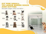 106cm Tall Dog Gate with Cat Door, 7cm and 14cm Extensions, for Stairs, Doorways, 76-104cm Width T3398P376289