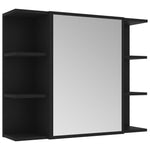 ZNTS 3 Piece Bathroom Furniture Set Black Engineered Wood 3056944