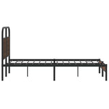 Bed Frame without Mattress 120x190 cm Small Double Brown Oak Engineered Wood 4100461