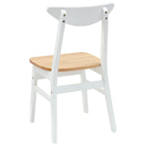 Dining Chairs 2 pcs White 42 x 47.5 x 81 cm Solid Rubber Wood 42020434