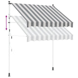 Manual Retractable Awning Anthracite and White 300 cm 42037027