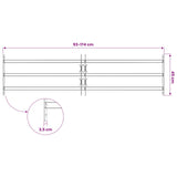 Security Grille for Windows with 3 Crossbars 93-174 cm 42031296