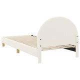 Children's Bed Frame with Headboard Cream 90 x 190 cm 42011033