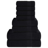8 Piece Towel Set Black 360 gsm 100% Cotton 137073