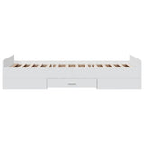 Bed Frame with Drawers without Mattress White 75x190 cm Small Single 3280349