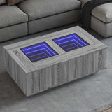Coffee Table with Infinity LED Grey Sonoma 116x69x40 cm 3284061