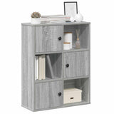 Bookcase Grey Sonoma 60x24x76.5 cm Engineered Wood 860387