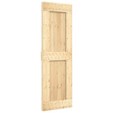 Sliding Door with Hardware Set 70x210 cm Solid Wood Pine 3203165