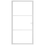 Interior Door 102.5x201.5 cm White ESG Glass and Aluminium 350571