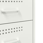 ZNTS Bedside Cabinets 2 pcs White 36x39x68 cm Steel 843089