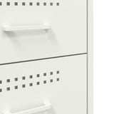 ZNTS Bedside Cabinets 2 pcs White 36x39x68 cm Steel 843089