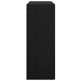 Wall Cabinet Black Oak 69.5 x 34 x 90 cm Engineered Wood 879512