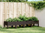 Garden Planter with Legs Brown 160x40x42 cm PP 367905