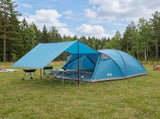 Cabin Tent with Roof Blue 8-Person Polyester and Steel 42028588